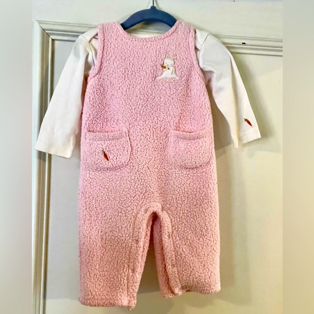 Easter Baby Outfit Bunnies By The Bay Baby Romper Set Pink 6-9 Months